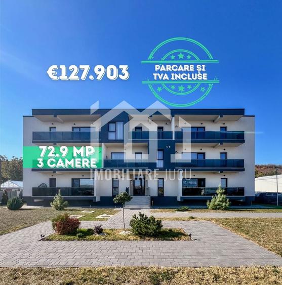 Apartament cu 3 camere semidecomandat în Jucu de Mijloc