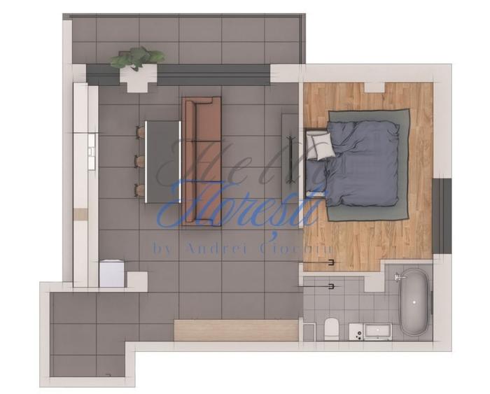 Apartament 2 camere, 53,73mp, ansamblu NZEB, zona Terra - 1