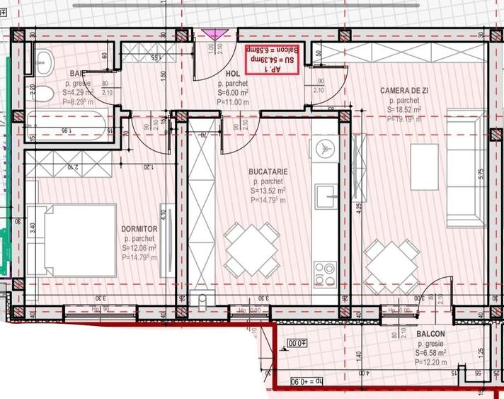 Apartament cu 2 camere decomandat în Șelimbăr