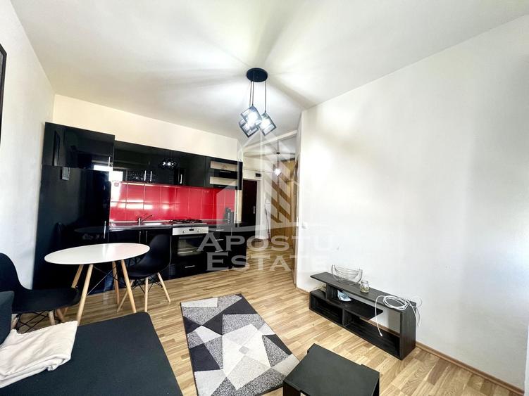 Apartament cu 2 camere nedecomandat, mobilat în Torontalului