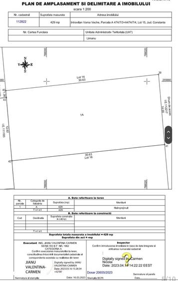 Teren de 2200 mp, în Limanu