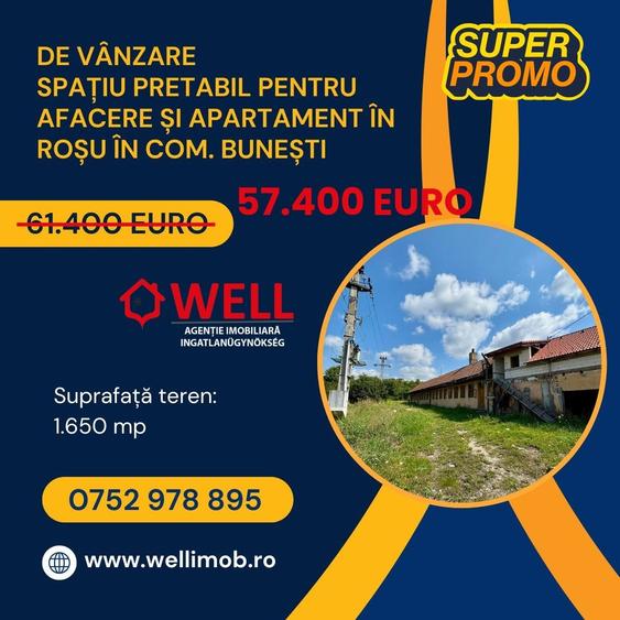 Proprietate specială, de 120 mp, în Bunești
