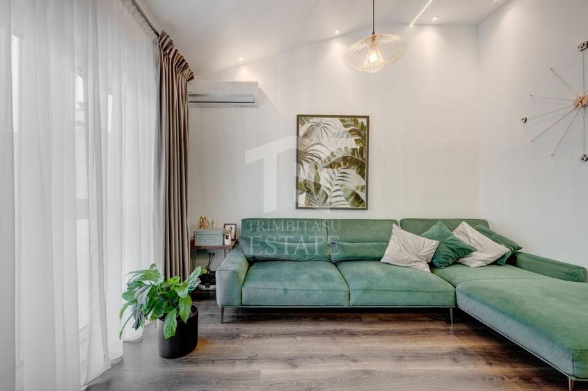 Apartament cu 3 camere semidecomandat, mobilat în Nord