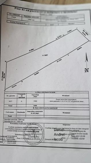Teren de 1900 mp, în Periferie