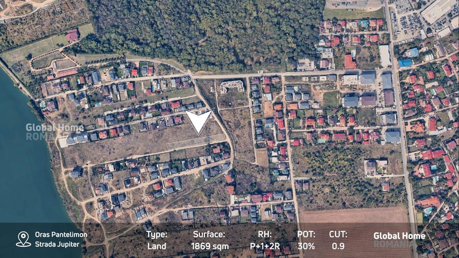 Teren Construcții intravilan de 1869 mp, în Pantelimon