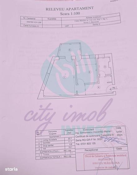 Apartament cu 2 camere în Armeneasca