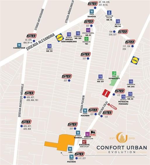 Apartament cu 4 camere decomandat în Rahova