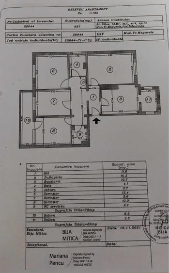 Apartament cu 4 camere decomandat în Central