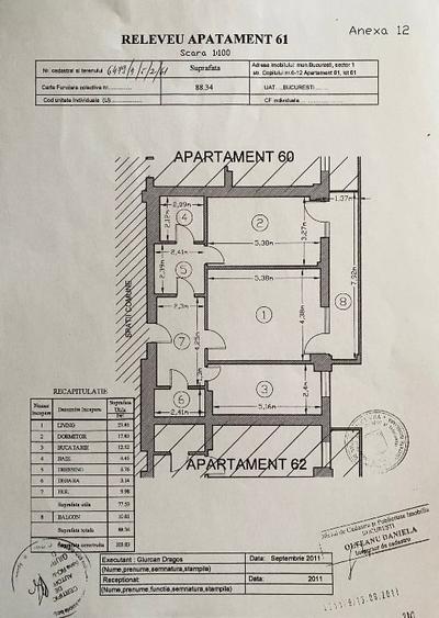 Apartament cu 2 camere decomandat, mobilat în Domenii