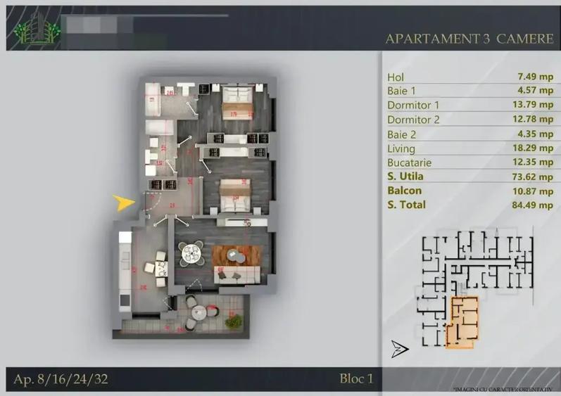 Panouri Fotovoltaice Apartament 3 Camere Premium Bloc Boutique - 3