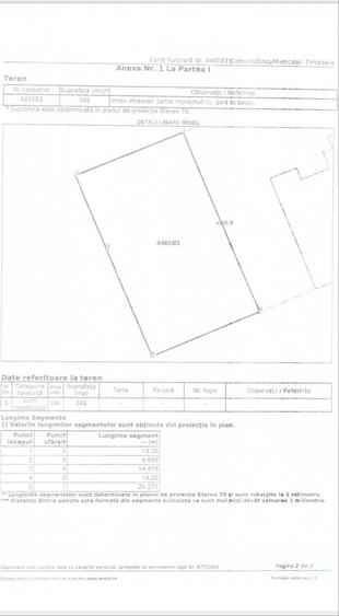 Teren de 349 mp, în Exterior Vest