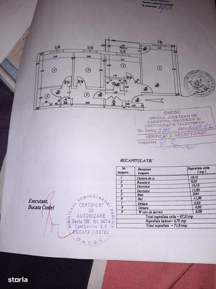 Apartament cu 3 camere în Central