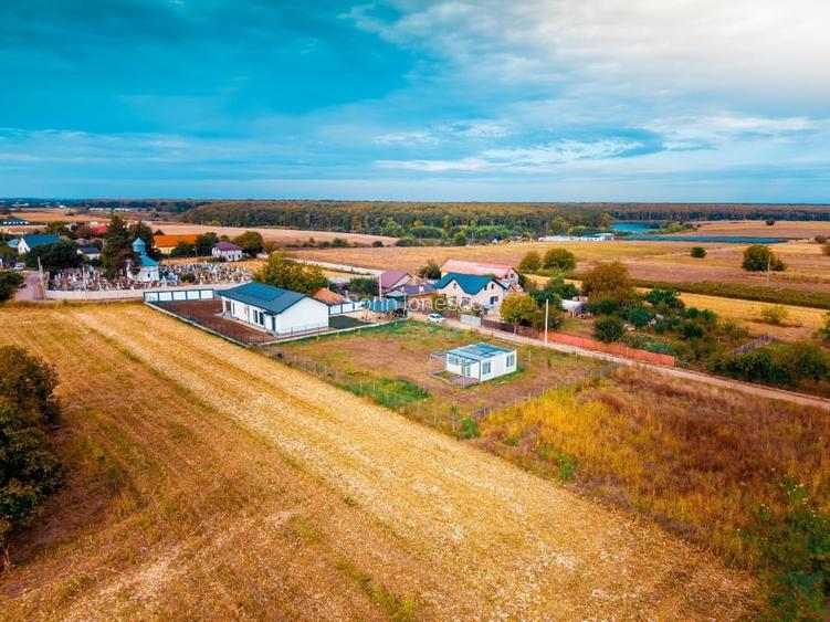 Teren intravilan 1.455 mp, 44 m deschidere, Moara Vlăsiei + construcție modulară