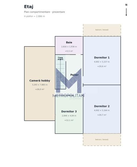 Casa P+1 | 168 m2 utili | LOT 378 m2 I 3 Dormitoare | Garaj | Flore?ti - 34
