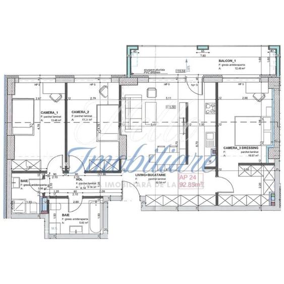 Apartament 4 CAM, SU 92.62 MP, TERASA zona MARASTI - 3