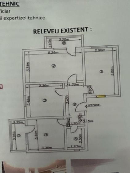 Apartament cu 3 camere decomandat în Tineretului