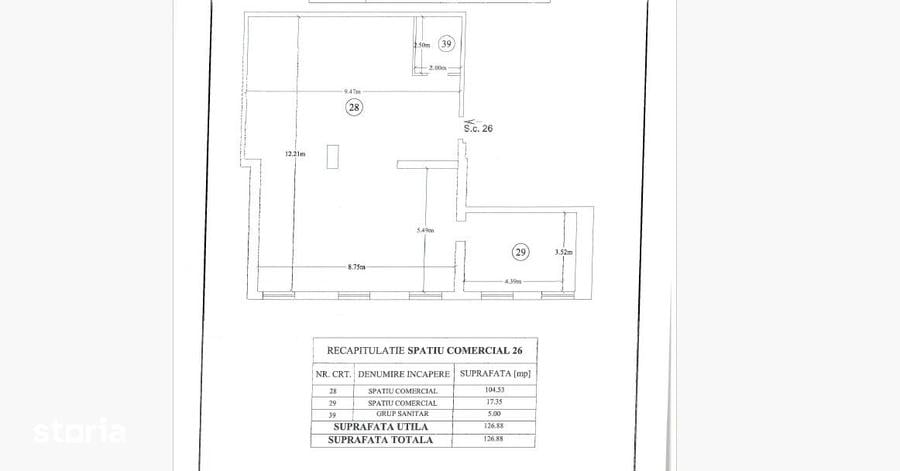 Spațiu comercial, de 126.88 mp, în Smârdan