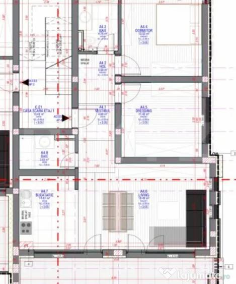 Apartament cu 3 camere decomandat în Central