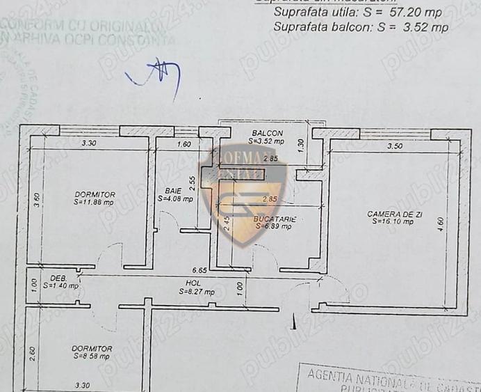 3 camere Casa de Cultura etaj 2/4 61mp renovat balcon centrala gaze - 14