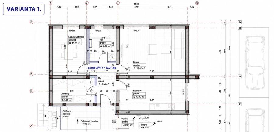 COMISION 0%|Apartament 2 camere | 53,87 mp | Giroc | Parcare Inclusa - 4