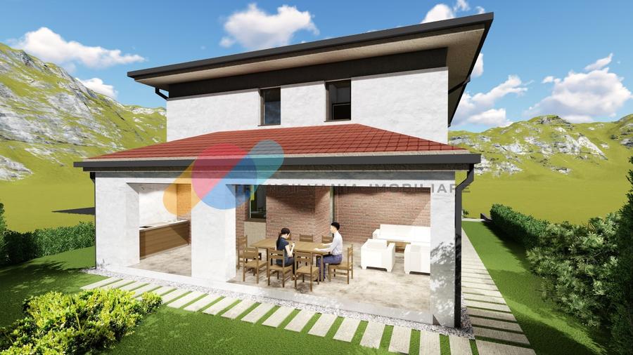 Casă individuală cu 4 camere cu Canalizare în Dâmbul Rotund