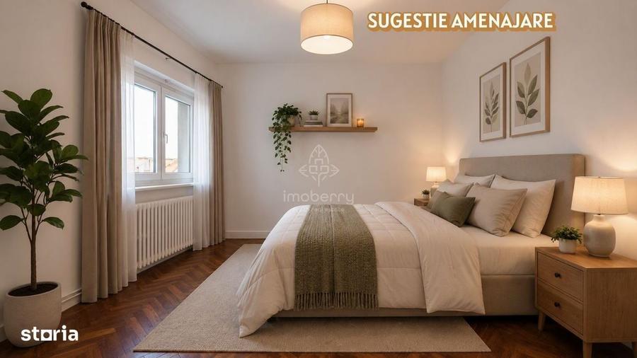 Apartament cu 3 camere semidecomandat în Știrbei Vodă
