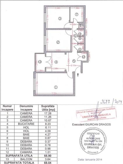 Apartament cu 3 camere decomandat în Mihai Bravu