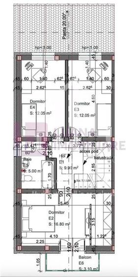 Duplex cu 4 camere cu Canalizare în Central