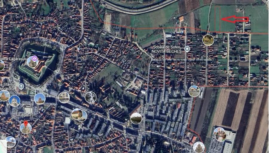 Teren intravilan cartier Meltea Fagaras pentru constructii case - 1