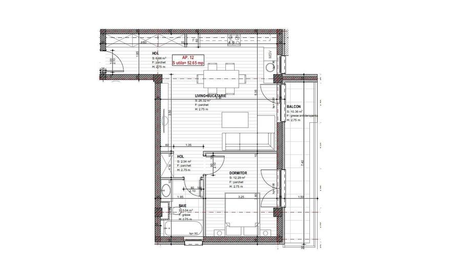 Apartament cu 2 camere semidecomandat în Girocului