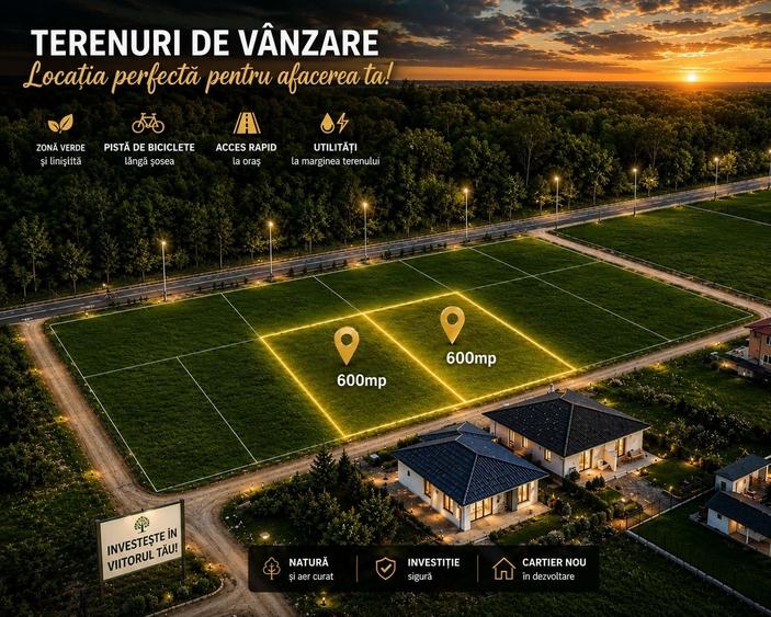Vand teren pentru spatiu comercial//Giarmata Vii langa Timisoara//Padurea Verde//600mp! - 4