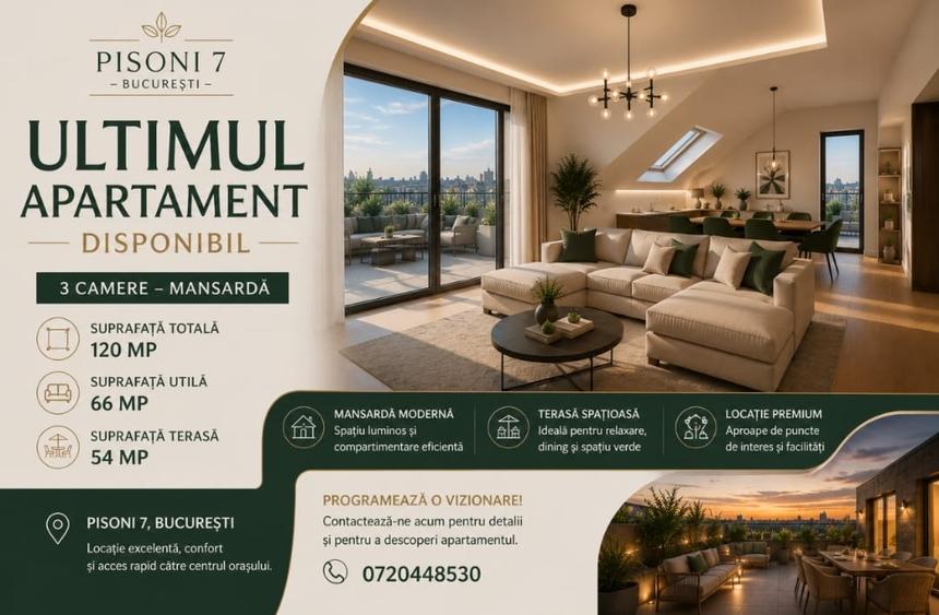 Apartament cu 3 camere decomandat în Calea Plevnei