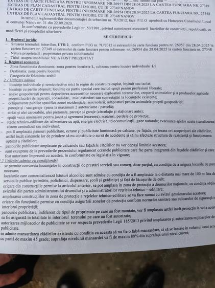 Teren de 5800 mp, în Nanov