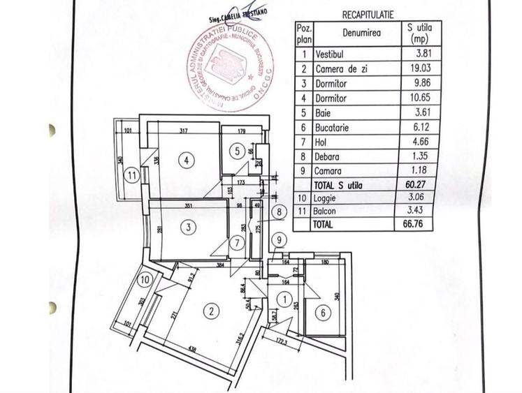 Apartament cu 3 camere semidecomandat în Tineretului