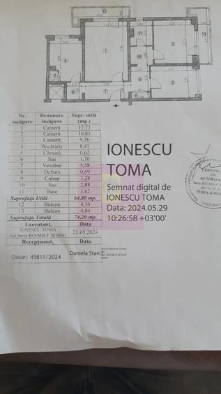 Apartament cu 3 camere decomandat în Pantelimon