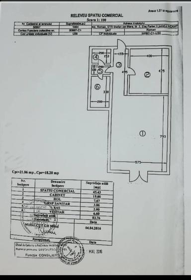 Spațiu comercial, de 83 mp, în Ultracentral