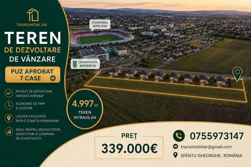 Teren de 4997 mp, în Exterior Vest