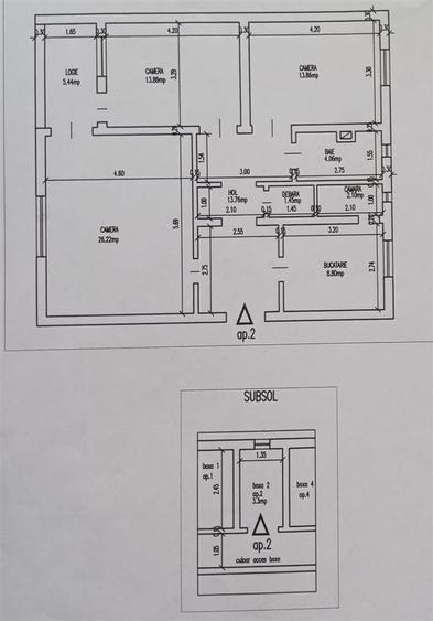 Apartament cu 3 camere decomandat în Central