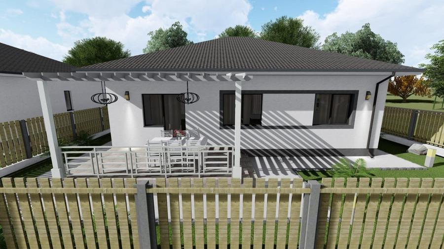 Casă individuală cu 4 camere cu Teren 400 Mp în Săbăreni