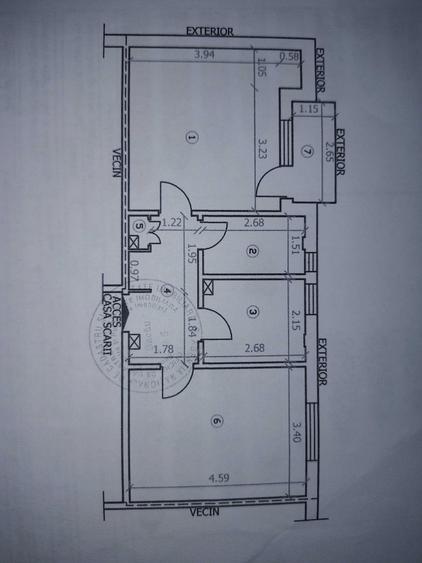 Apartament cu 2 camere decomandat în Central