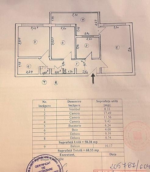 Apartament cu 3 camere decomandat, mobilat în Pantelimon