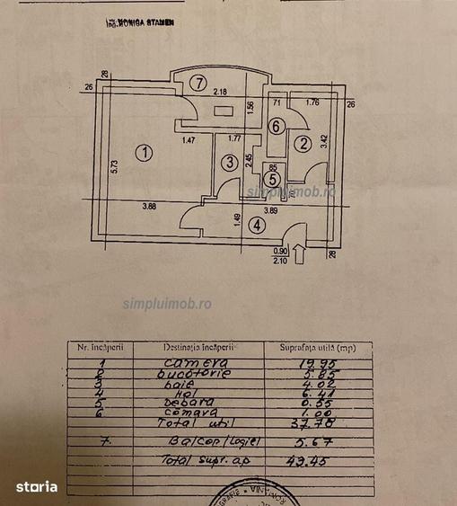 Ocazie-Garsoniera DECOMANDATA 37,78 mp utili Bloc 1992 Lujerului - 8