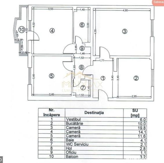 Apartament cu 3 camere decomandat, mobilat în 13 Septembrie