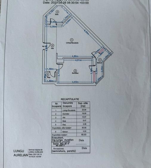 Apartament cu 2 camere decomandat în Pipera