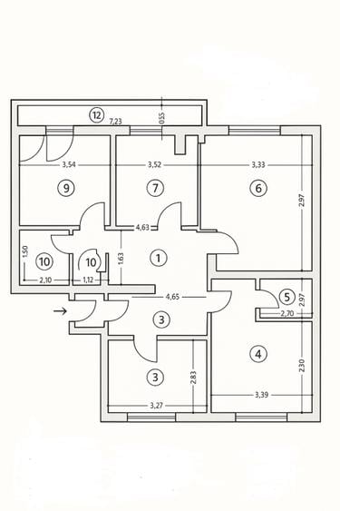 Apartament cu 4 camere decomandat, mobilat în Universitate