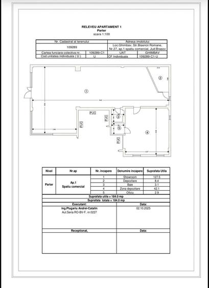 Spațiu comercial, de 190 mp, în Central