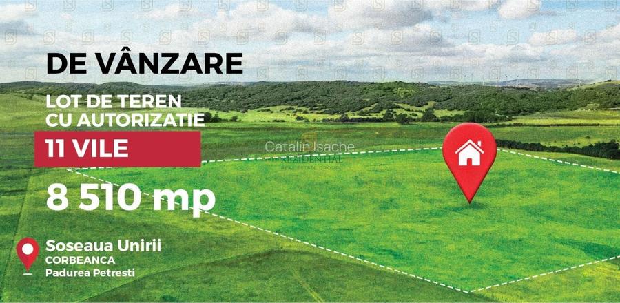 Vanzare teren cu autorizatie, 11 vile exclusiviste, Corbeanca, Ilfov