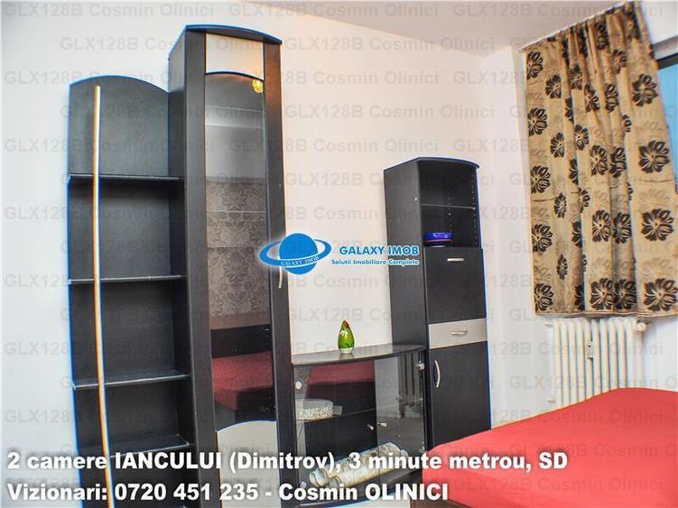 Apartament cu 2 camere semidecomandat, mobilat în Iancului