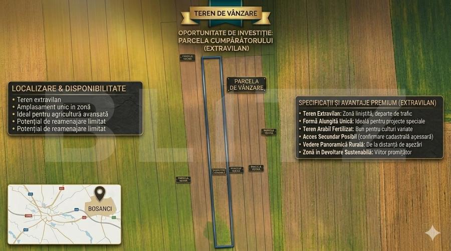 Teren agricol extravilan de 2500 mp, în Periferie