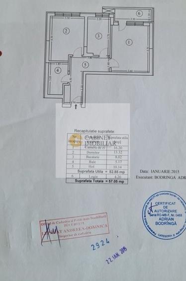 Apartament cu 2 camere decomandat în Lujerului